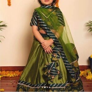 Elegant Green Kids Formal Dress